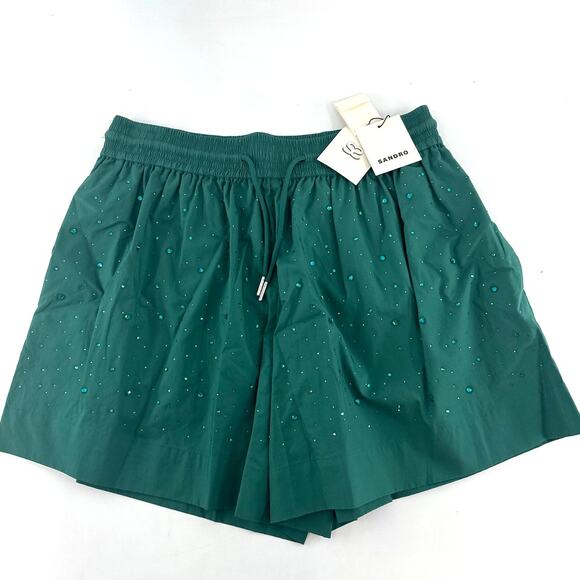 Sandro Paris Green Telaviv Shorts Size 42 | XL - Picture 6 of 12